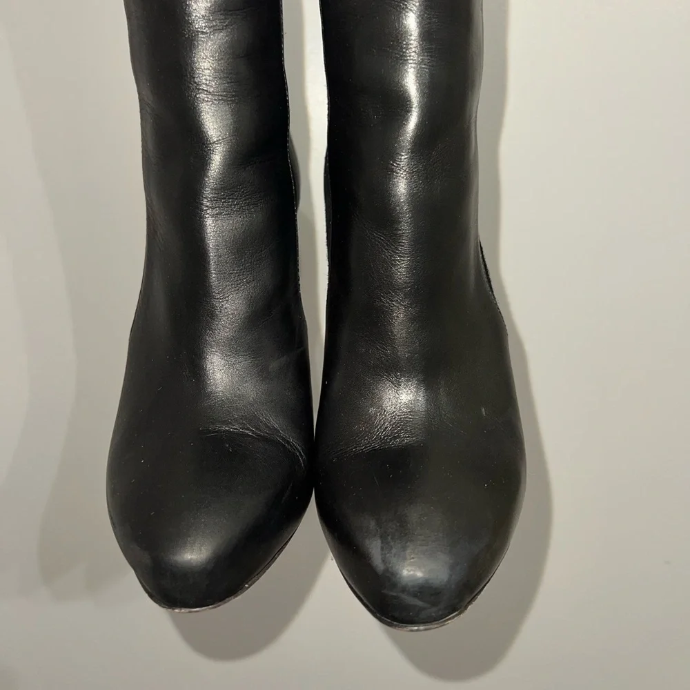 Christian Louboutin black leather and suede knee high boots - Picture 9 of 15